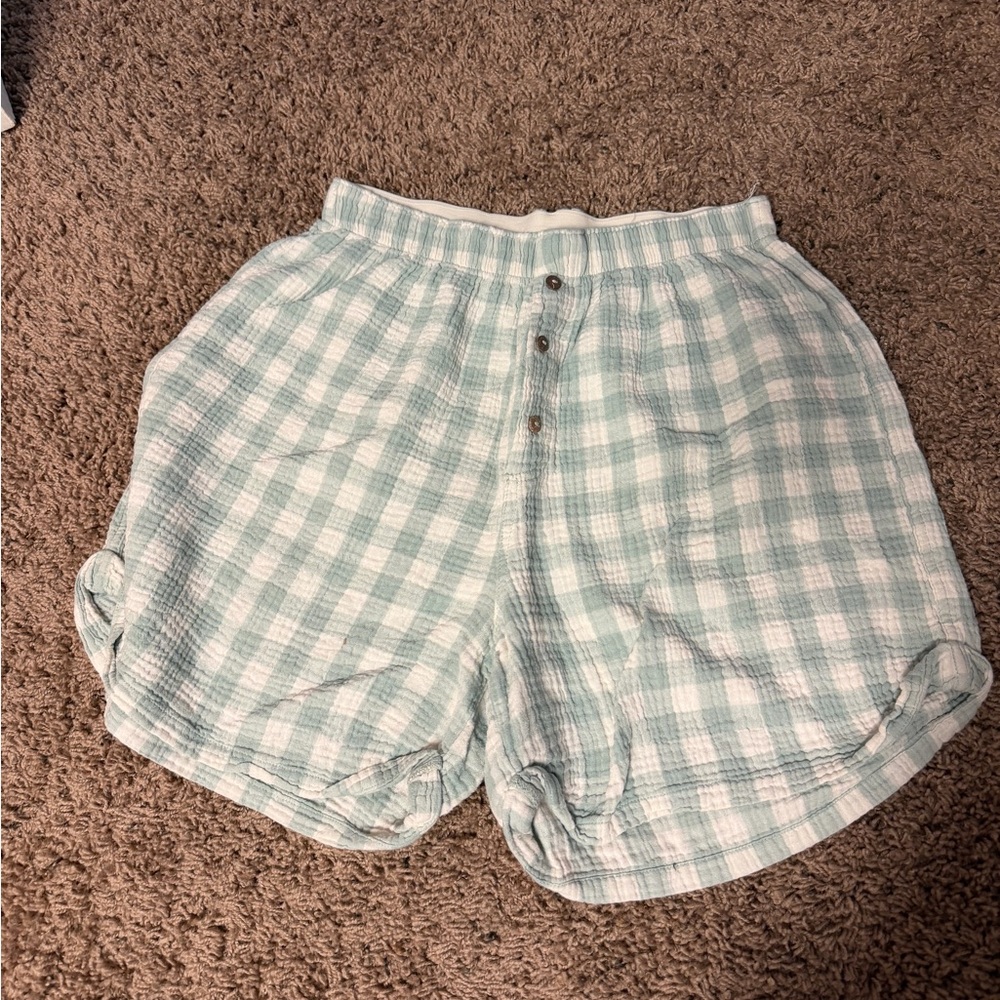 Free People Gingham boxer shorts